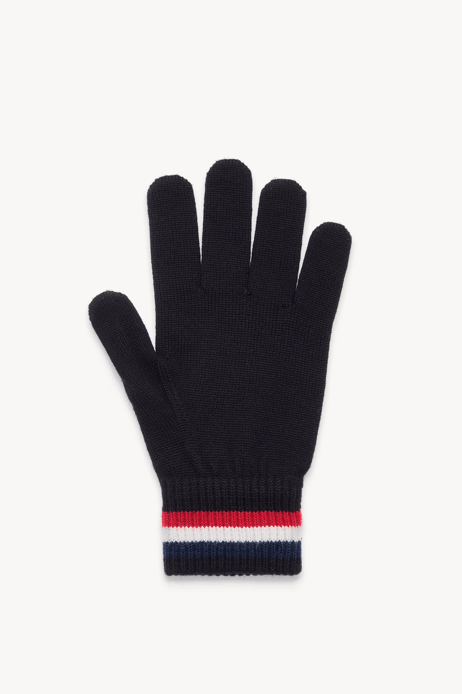 Tricolor Wool Gloves Men Black Moncler 3